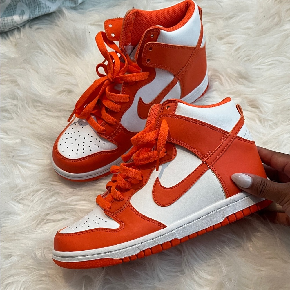 Nike Vibrant Orange and White Sneakers
